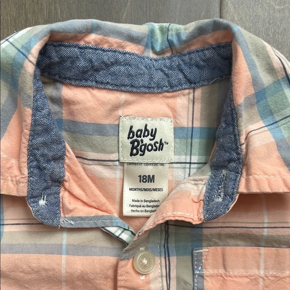 Baby B’gosh 18 M dress shirt onesie